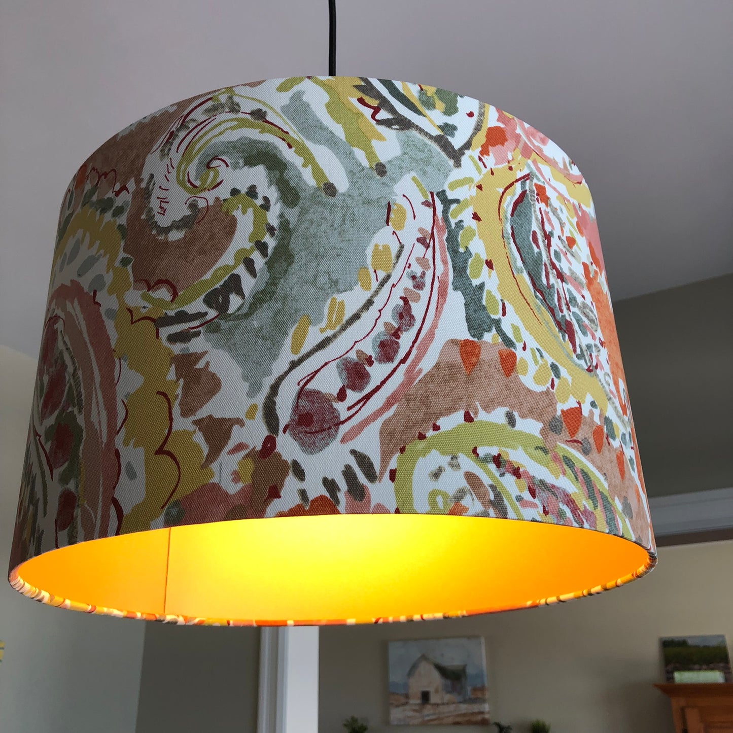 Summer Paisley Fabric Lampshade