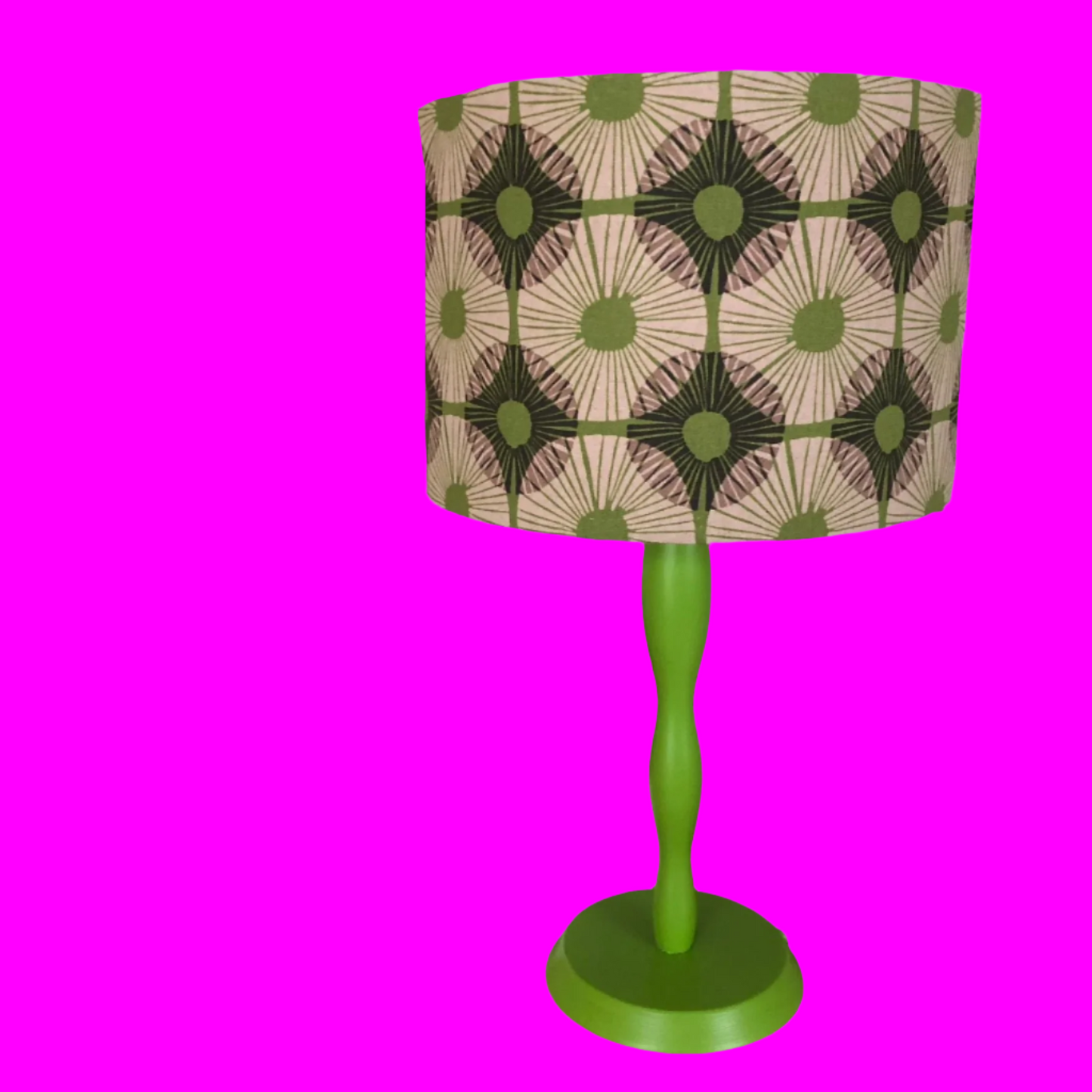 70's Vibe Green Lamp - ONE OF A KIND