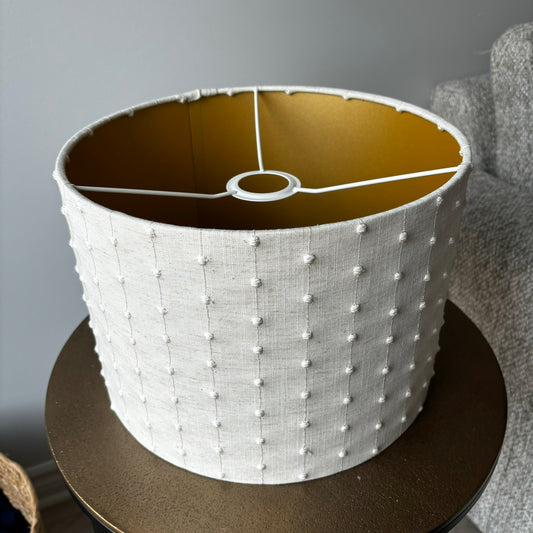 Constance Swiss Dot Linen Lampshade