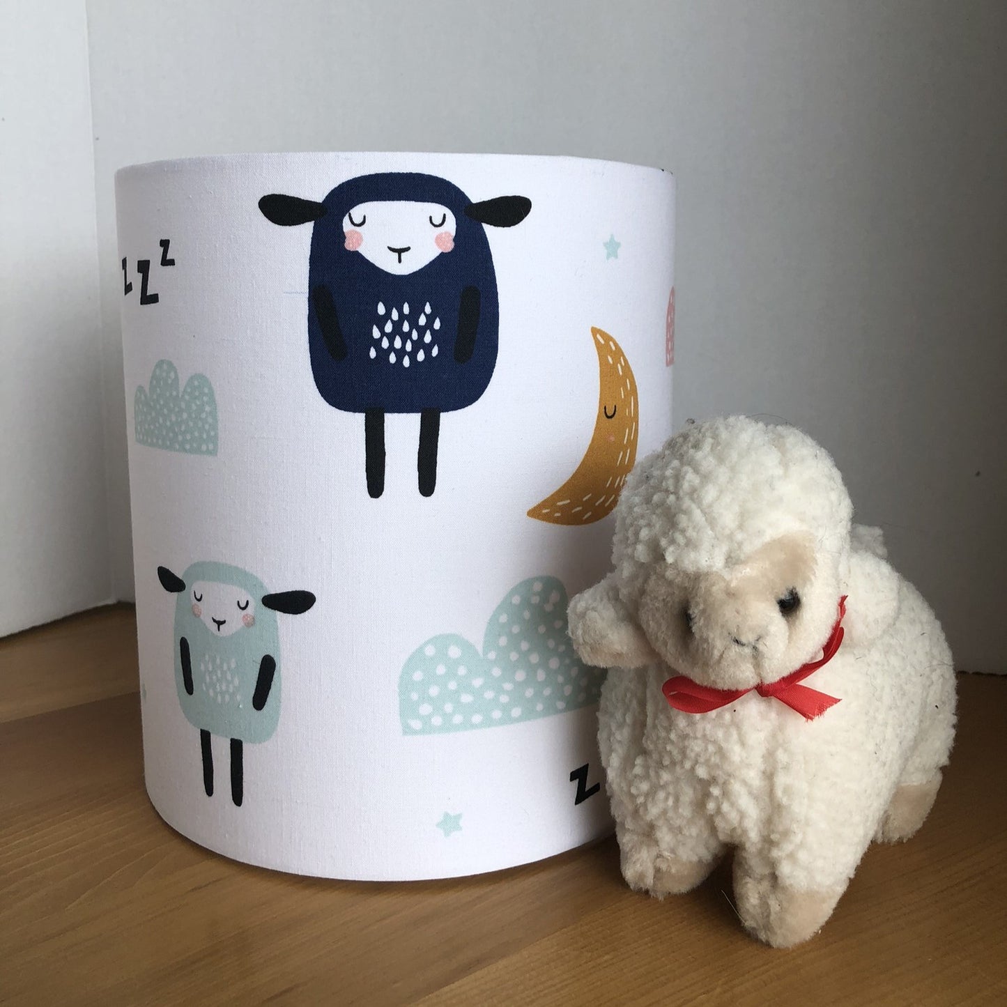 BaBa Multi Coloured Sheep Fabric Lampshade