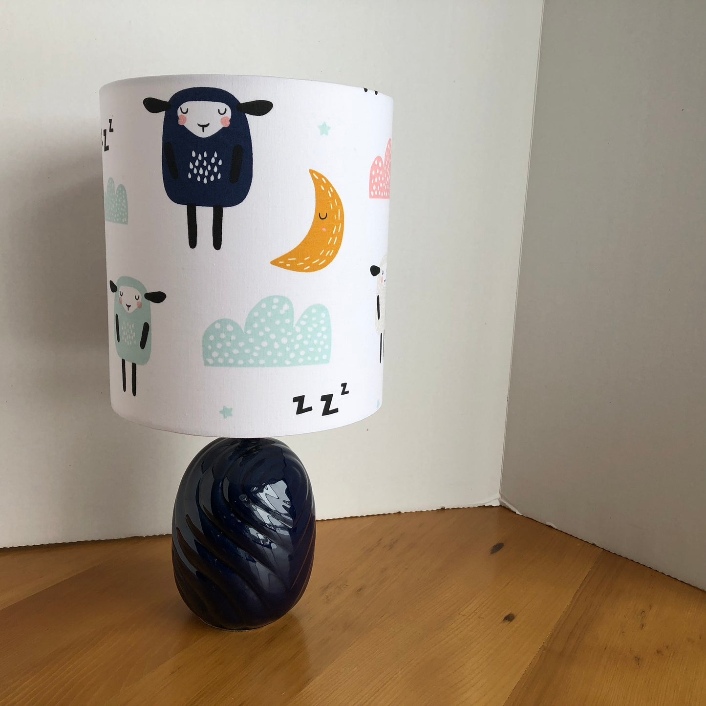 BaBa Multi Coloured Sheep Fabric Lampshade