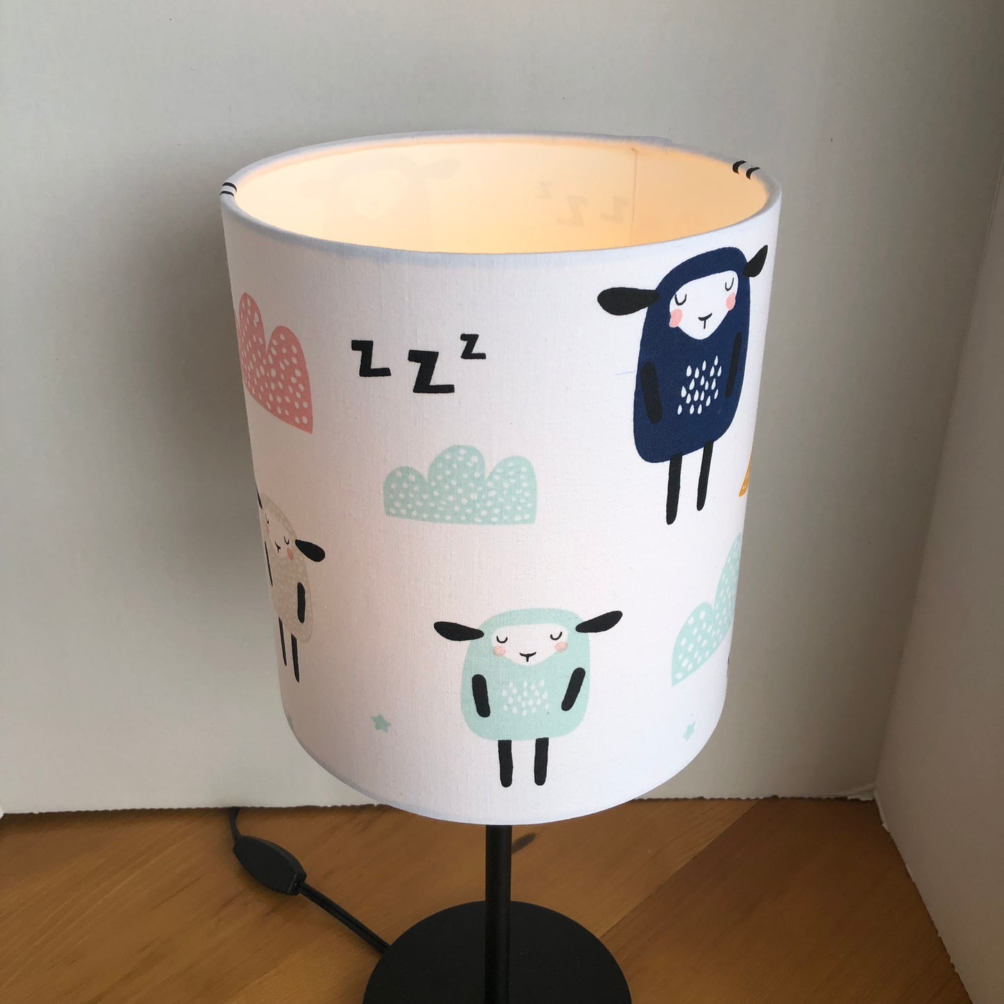 BaBa Multi Coloured Sheep Fabric Lampshade