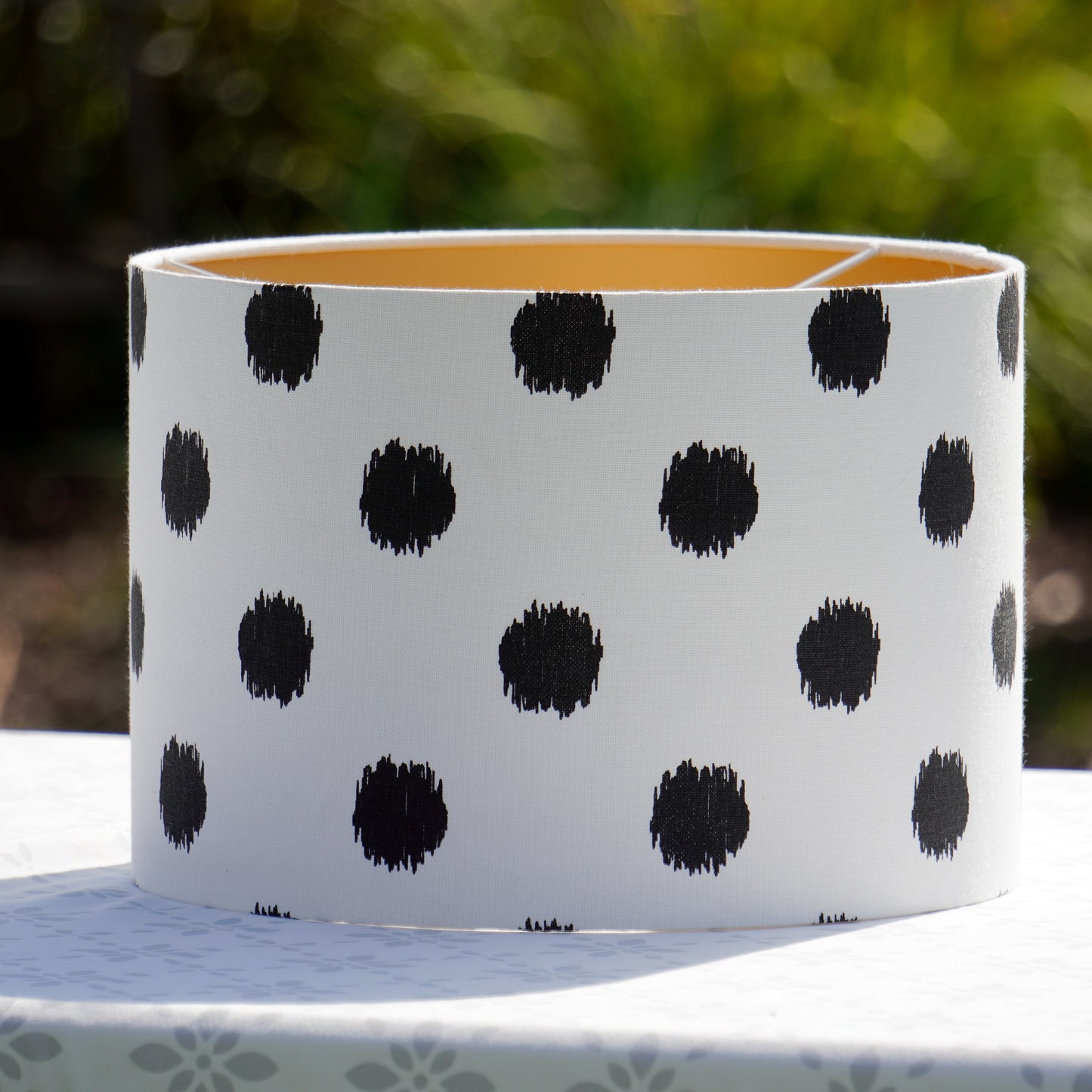 Black Spotty Fabric Lampshade