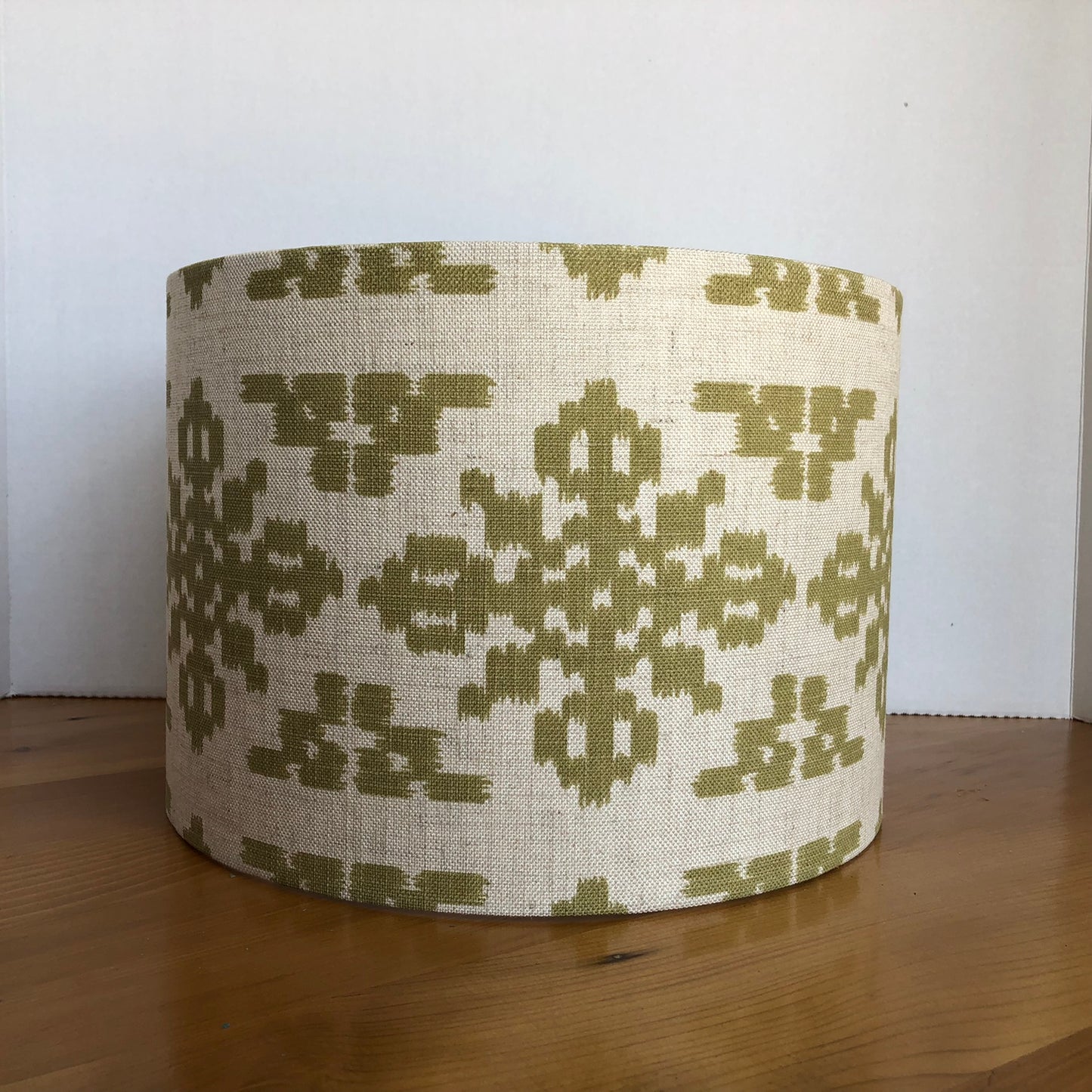 Green Aztec Linen Look Fabric Lampshade