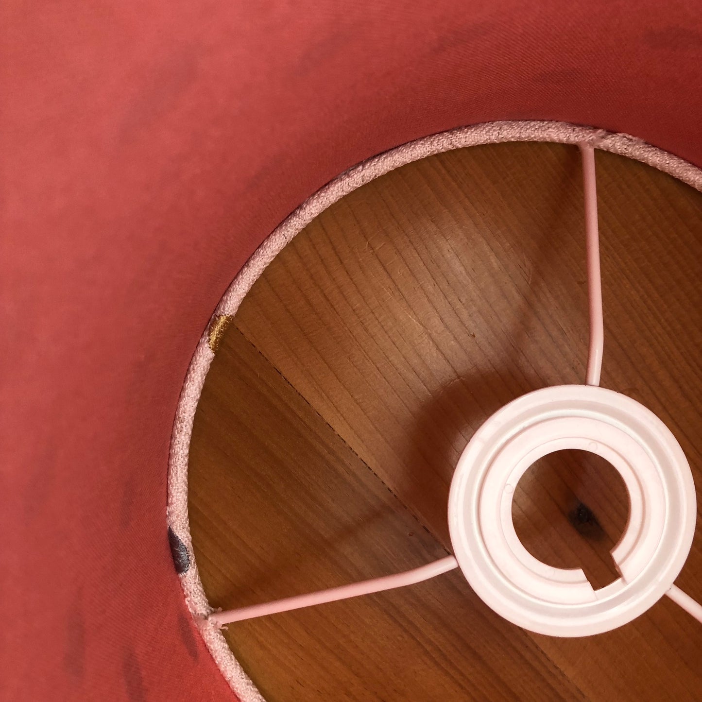 Pink Polka Dot Linen Fabric Lampshade