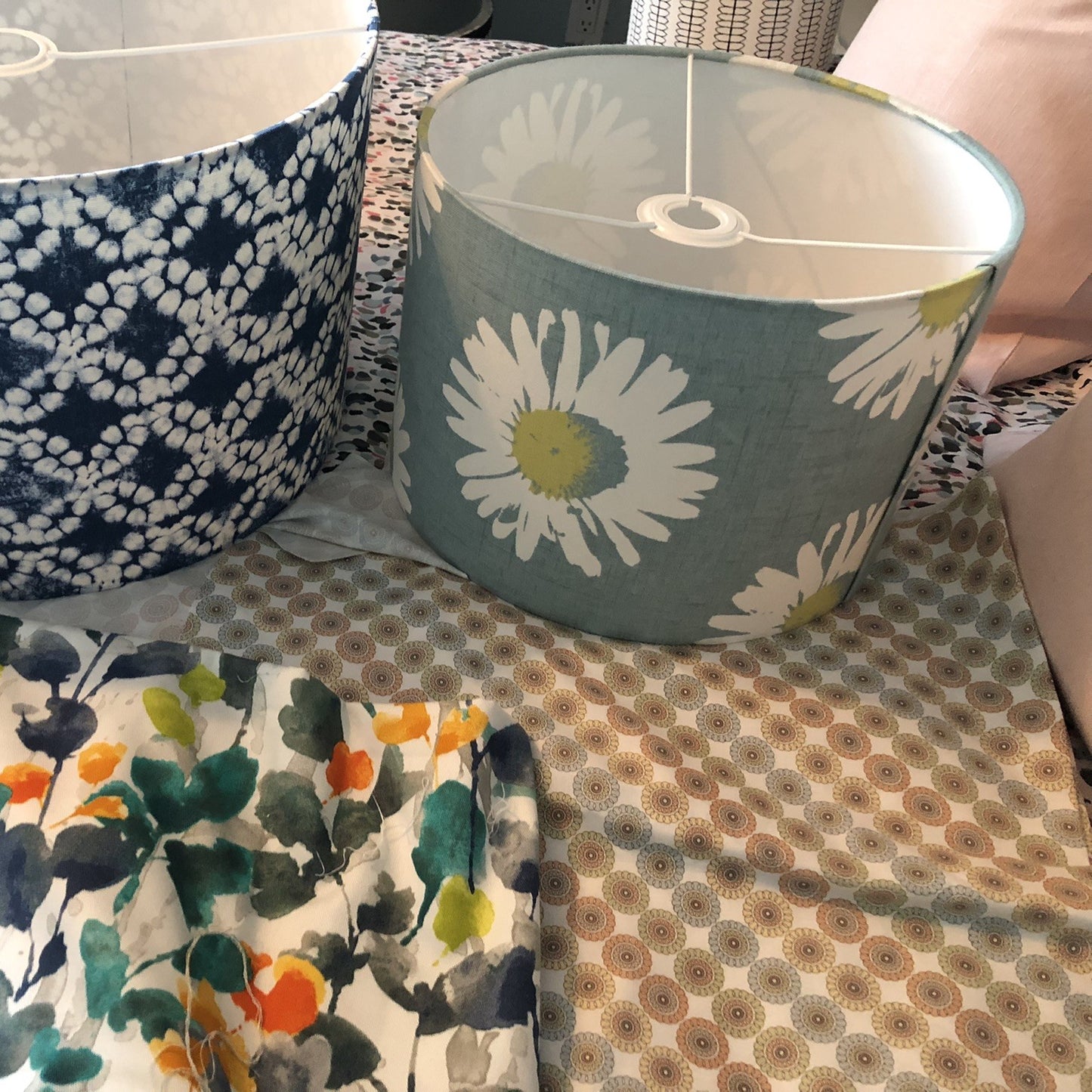 Spring Daisy Fabric Lampshade