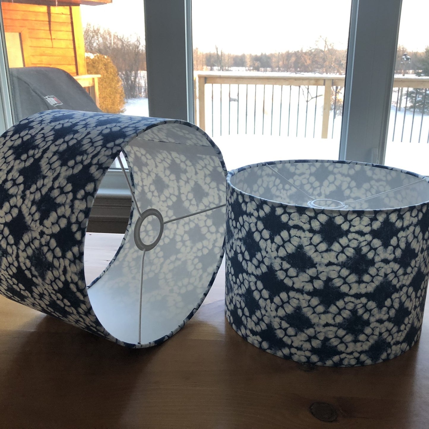 Nautical Tie Dye Fabric Lampshade